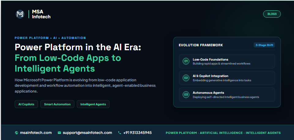 Power Platform in the AI Era: From Low-Code Apps to Intelligent Agents